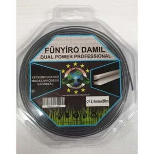 Műanyag vágószál Dual power 2,4mm x80 m négyszög